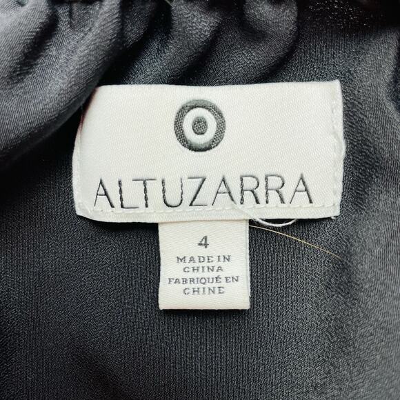 Altuzarra x Target Goth Maxi Dress Womens 4 Black Swiss Dot Sequin Detail Slit - Picture 4 of 11